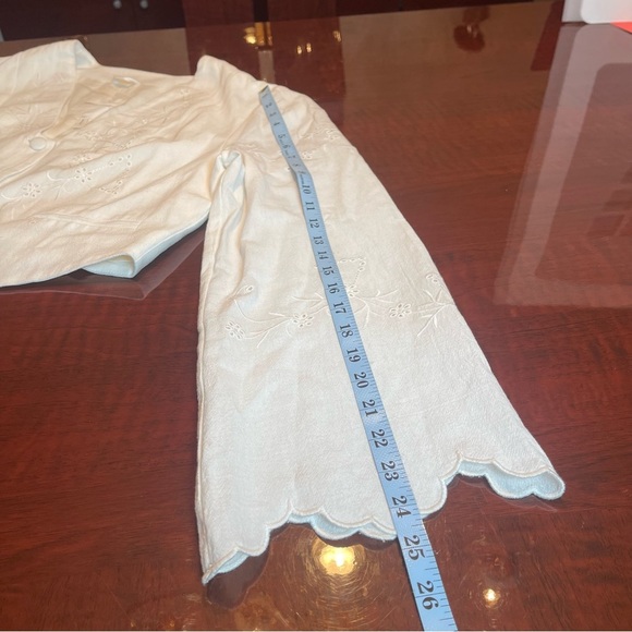 Avec Les Filles Women's Cotton Eyelet Vest-Style Top White Embroidered Sz L - Picture 11 of 13